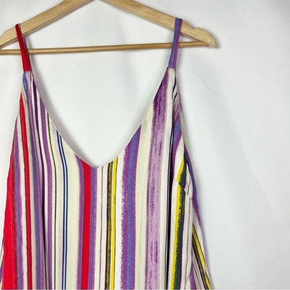 Forever 21 Colorful Vertical Stripe Mini Shift Dress L - Picture 3 of 4
